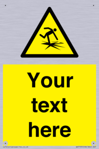 Custom warning thin ice